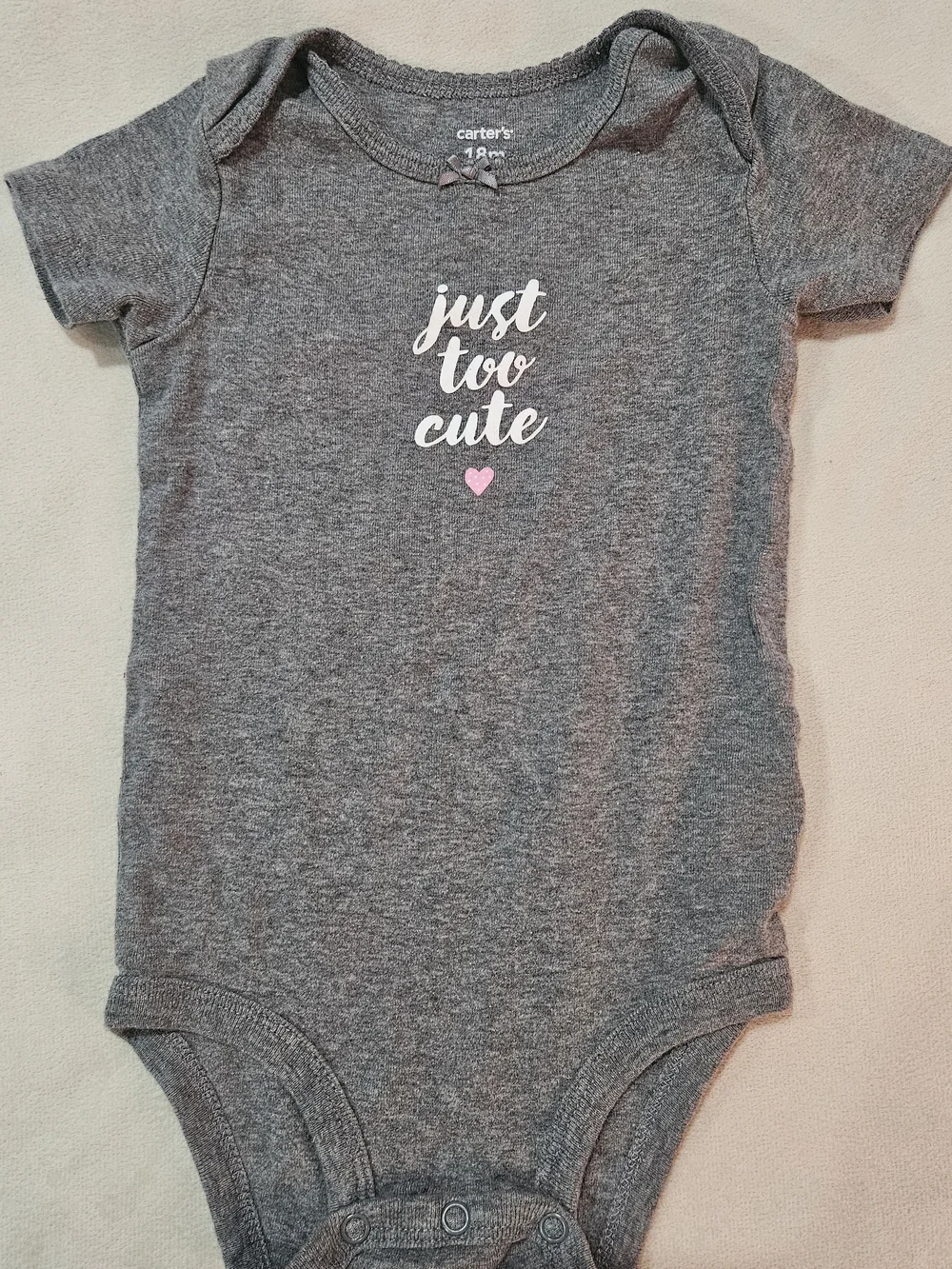 Carter's Gray Baby Bodysuit - 18 Months